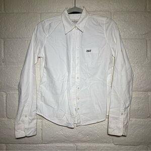 White Abercrombie long sleeve button up